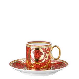 Filiżanka do espresso Versace Christmas Medusa Garland Red