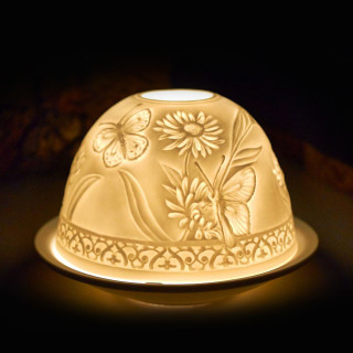 Porcelanowy Lampion-Kwiaty i Motyle