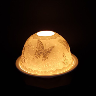 Porcelanowy Lampion-Motyle i Koronka