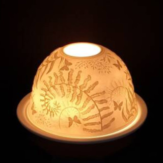 Porcelanowy lampion-Motyle w trawie