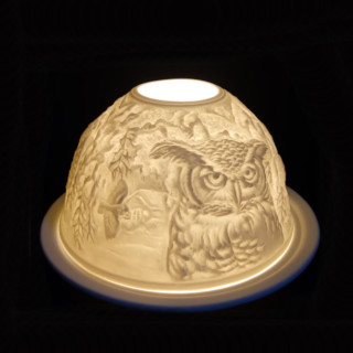 Porcelanowy Lampion-Sowa