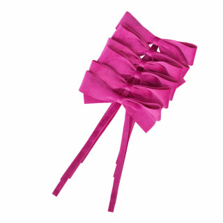 Zestaw 4 szt. aksamitnych kokardek Fuchsia Bows