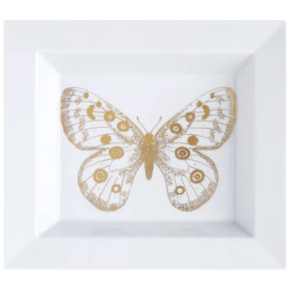 Miśnia Gold-patera Motyl 21x18,5cm