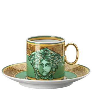 Filiżanka do espresso Versace Medusa Amplified Green Coin